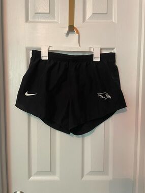 Nike Women's Black Dri-FIT Running Shorts with Raven logo